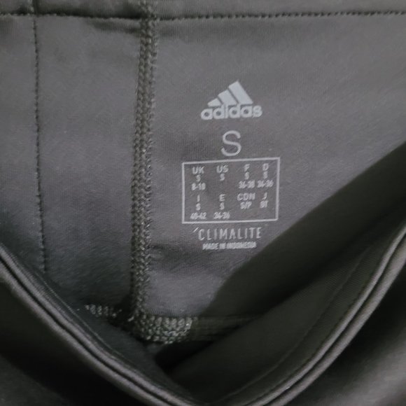 Adidas - Climalite Leggings Dark Grey with Black Stripes - Size S - Picture 4 of 8